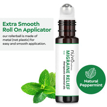 Load image into Gallery viewer, Migraine Relief Roll-On, Made with Peppermint, Lavender, Eucalyptus, &amp; Other Aromatherapy Essential Oils, for Headaches, Body Pain, and Sore Muscles
